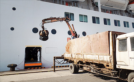 크루즈 가베지 수거처리